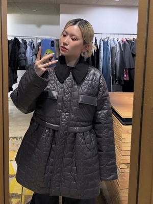 【25AW】GANNI ガニー / Quilt Midi Jacket / キルトジャケット