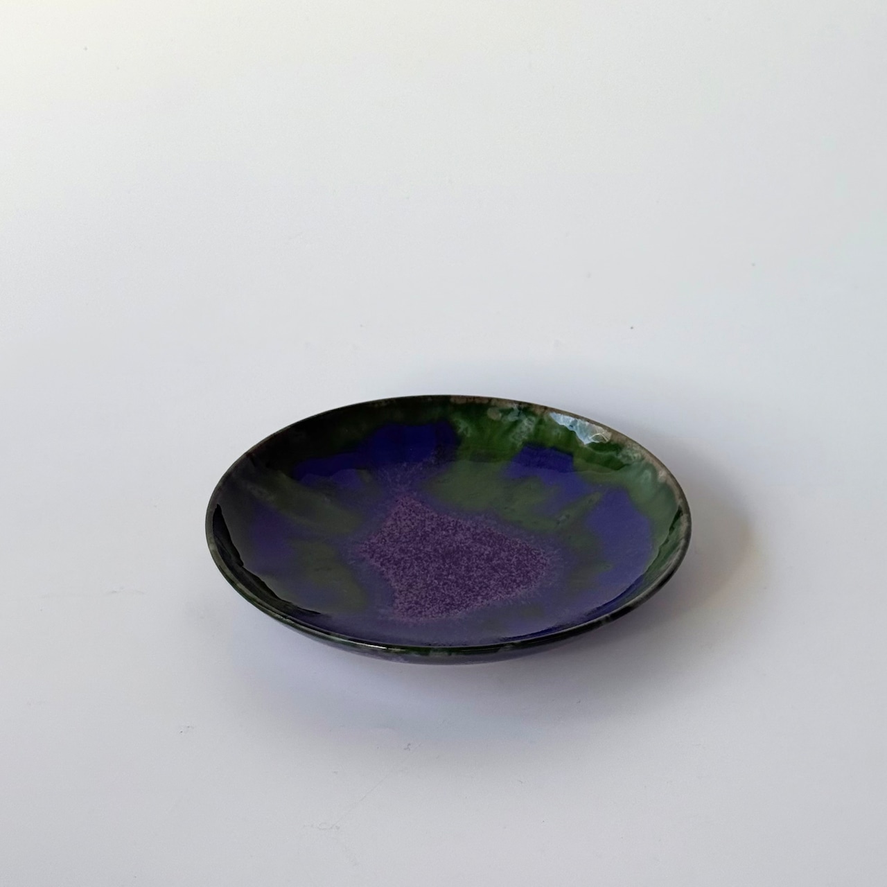 NAOKO HATA CERAMICS Melt series 4MARU plate - 深海
