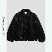 上品な光沢感♡シングルブレストブラックジャケット《P0128》