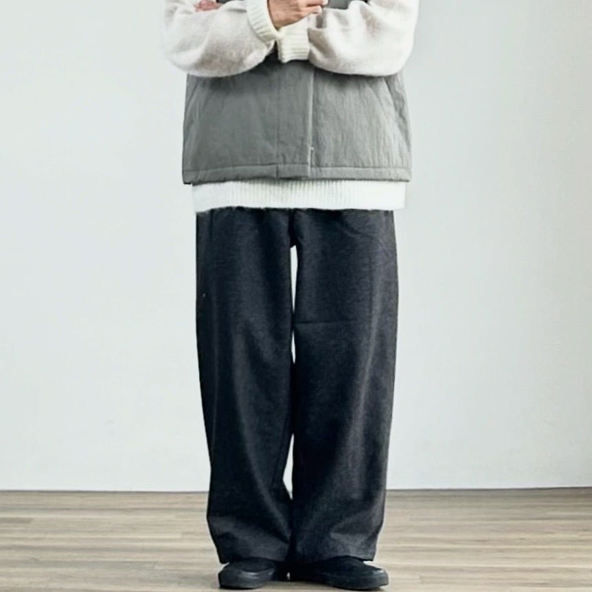 25AW》【STILL BY HAND】W/N WIDE TROUSERS スティルバイハンド ウール