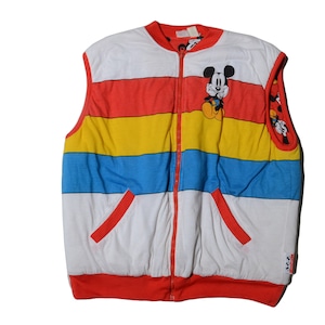80's vintage　mickey&co by donny kenny 　　 reversible　puffa vest