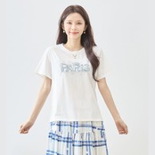 TRUBE キラキラPARISロゴデザインTシャツ【M~L】ホワイト