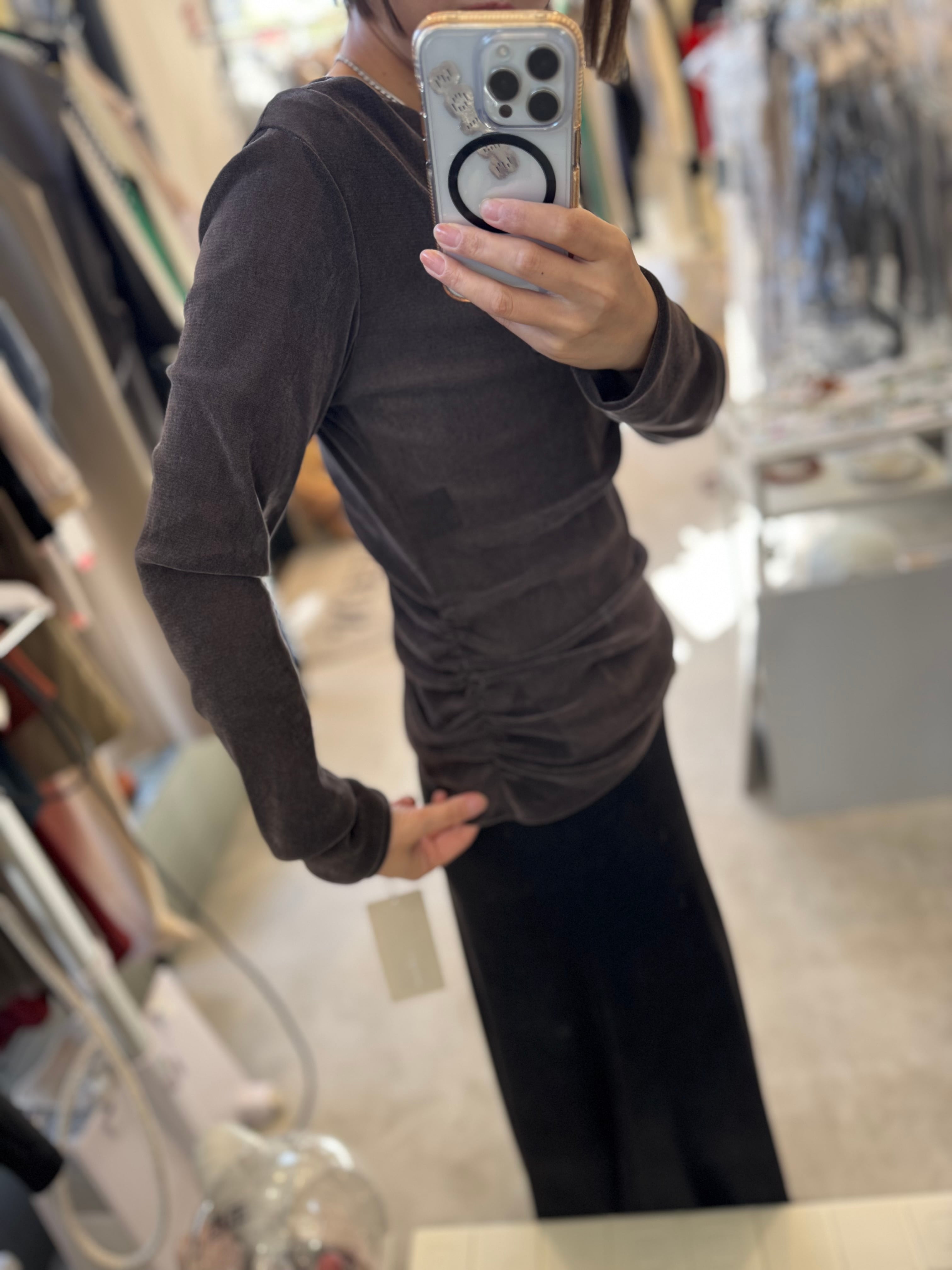 【cafune】シャーリングベロアストレッチPO