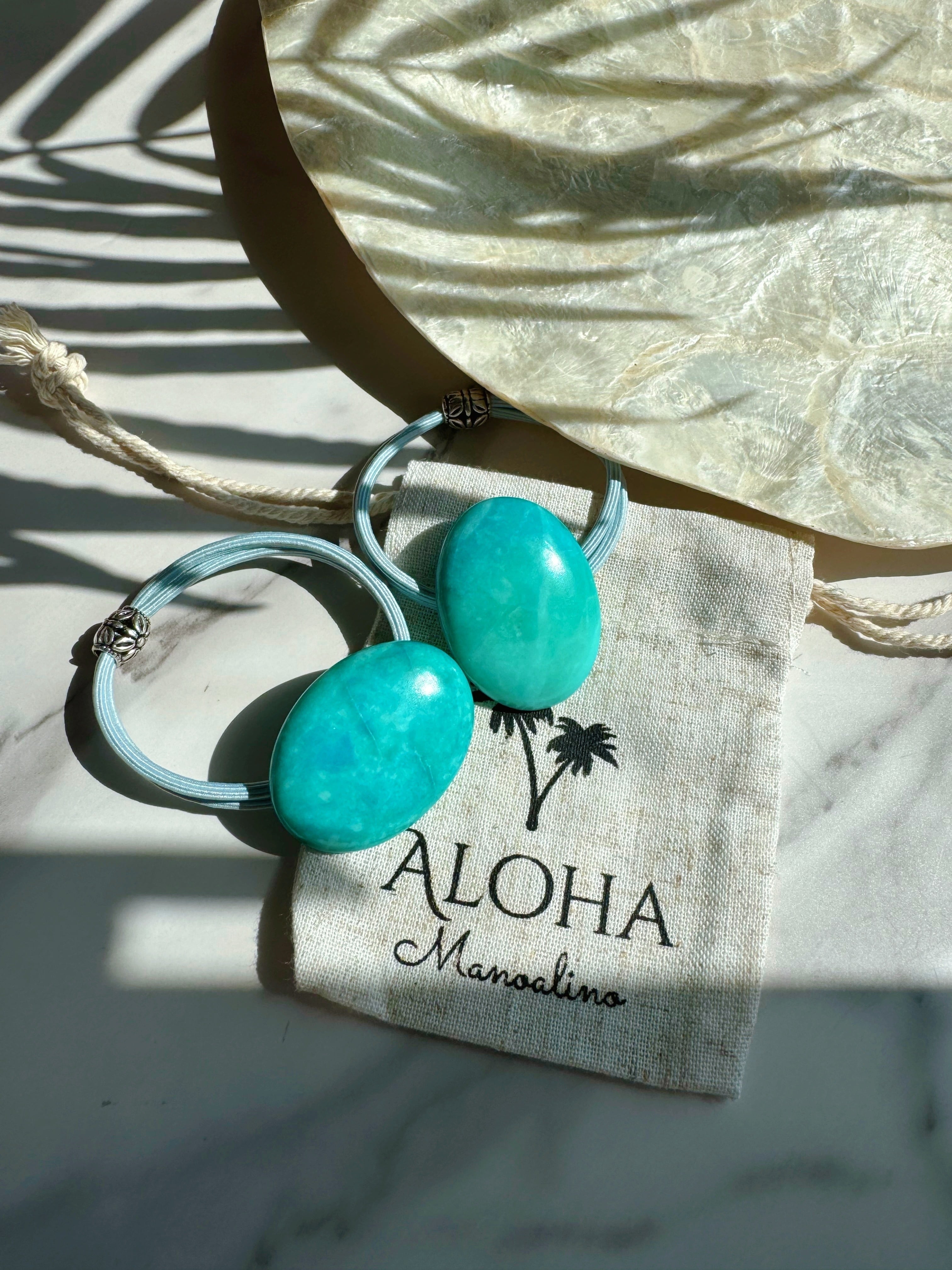 Amazonite hair accessory(アマゾナイトヘアゴム)