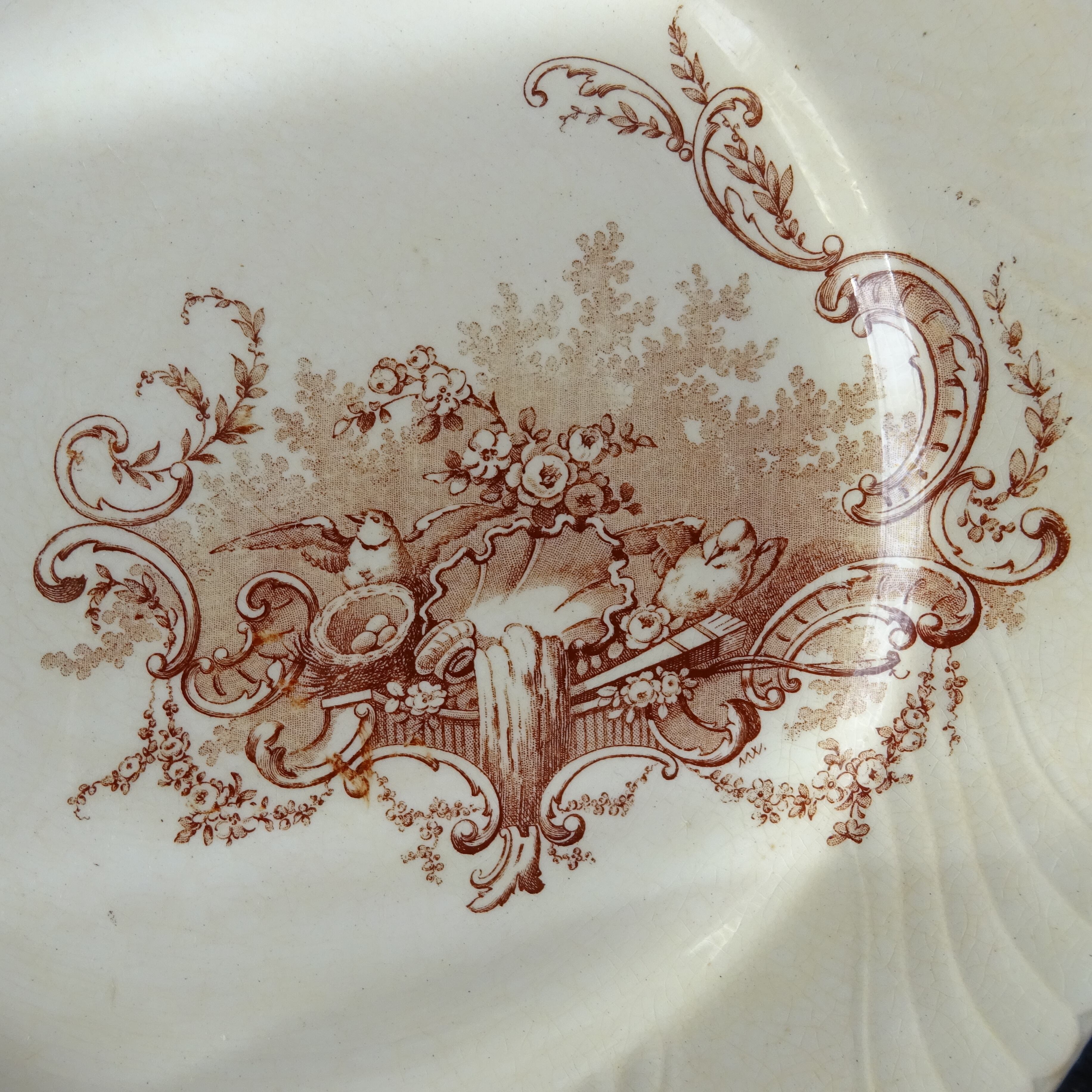 【 Épuisé 】KG Lunéville  modèle《Rocaille》Assiette plate (C)