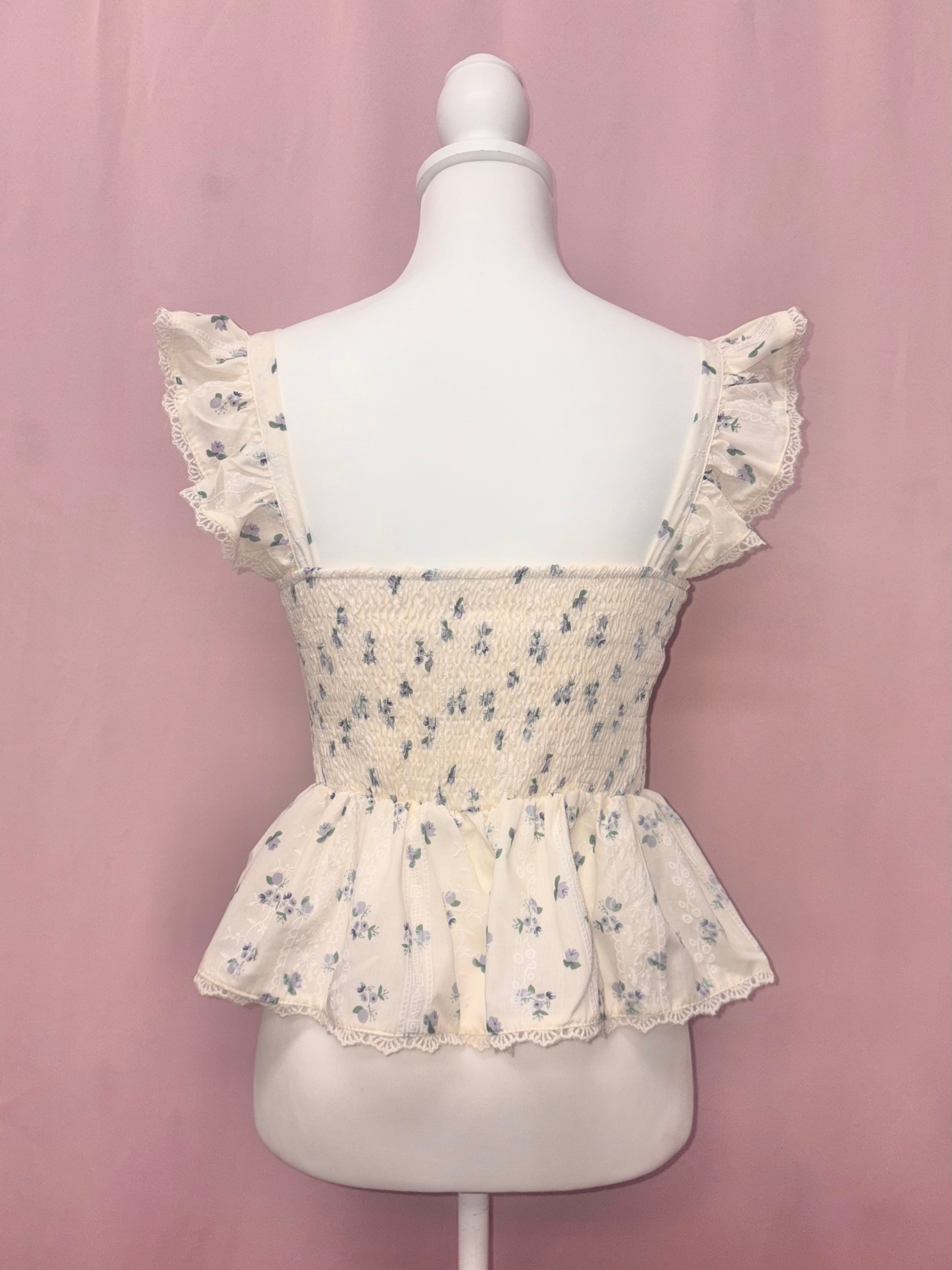 tiny flower frill cami