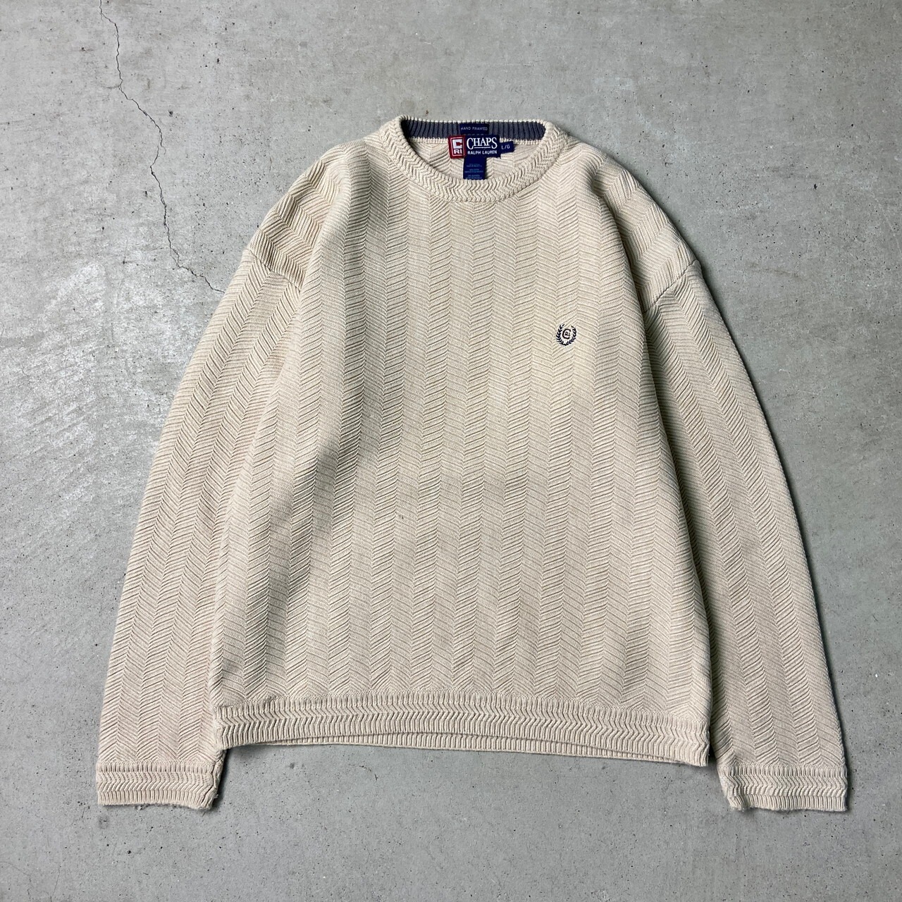 90年代 CHAPS Ralph Lauren チャップス ラルフローレン コットンニット 