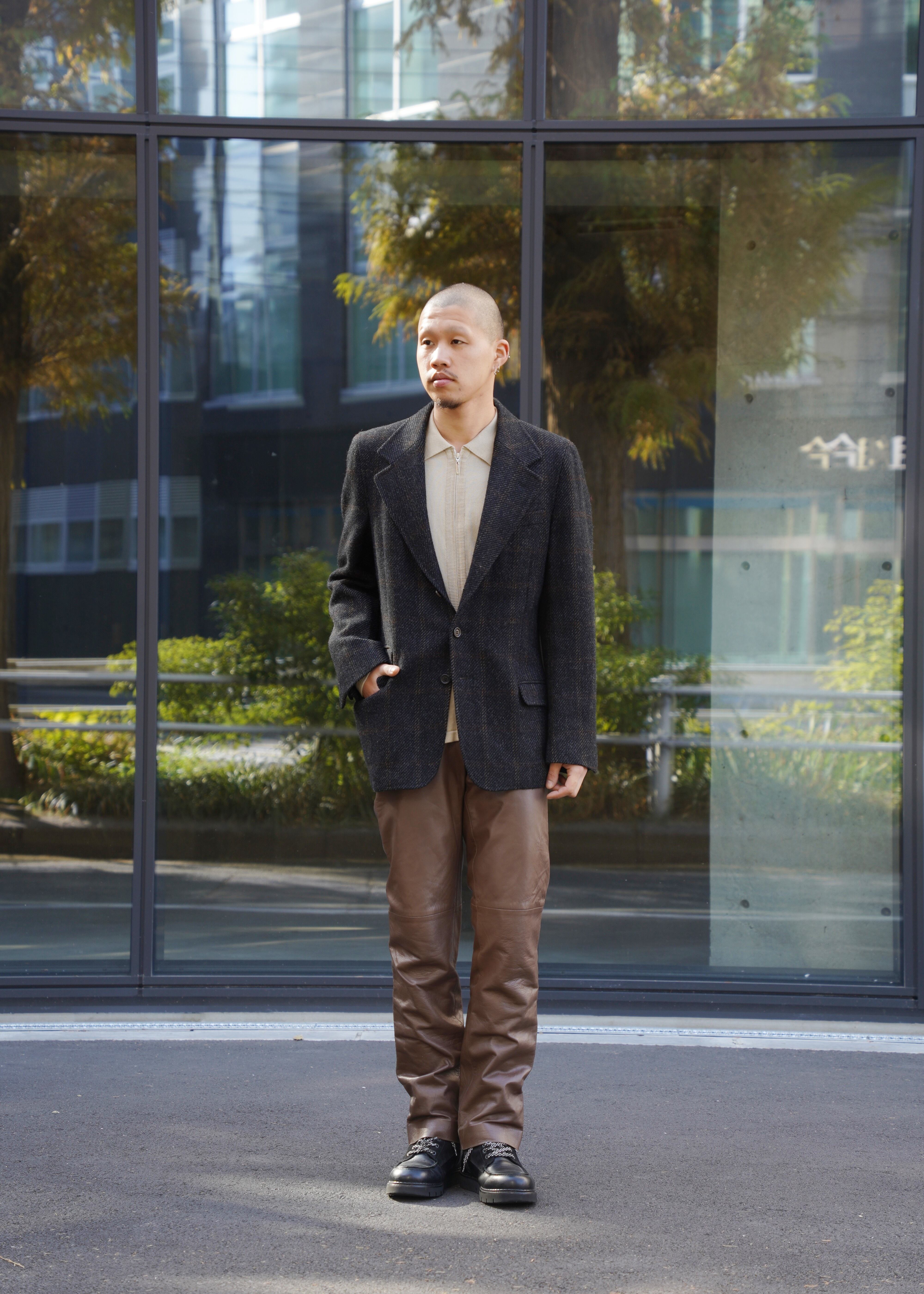 CoSTUME NATIONAL HOMME leather pants | CETTEN