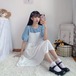 ✞ きれいめ☆チェック柄スリーブロングスカート スウィート ステッチ ✞ゴスロリ SM ミリ 甘ロリ クラロリ 和ロリ エレガント 黒ロリ 姫ロリ 華ロリ BB-BB1560218