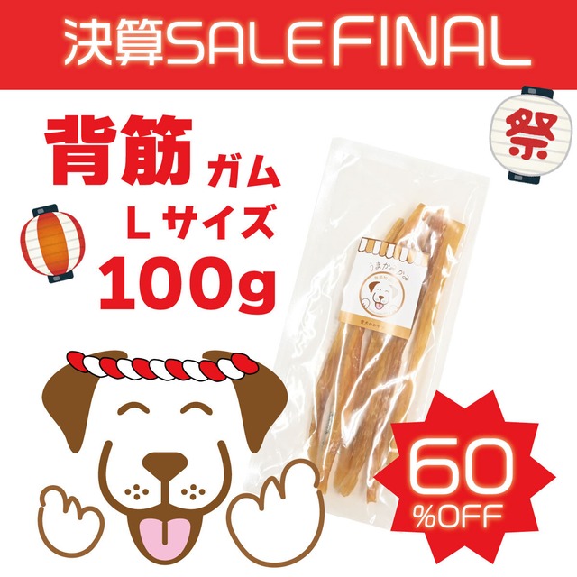 【決算SALE】 馬背筋ガム Lサイズ 100g(27.3.30)