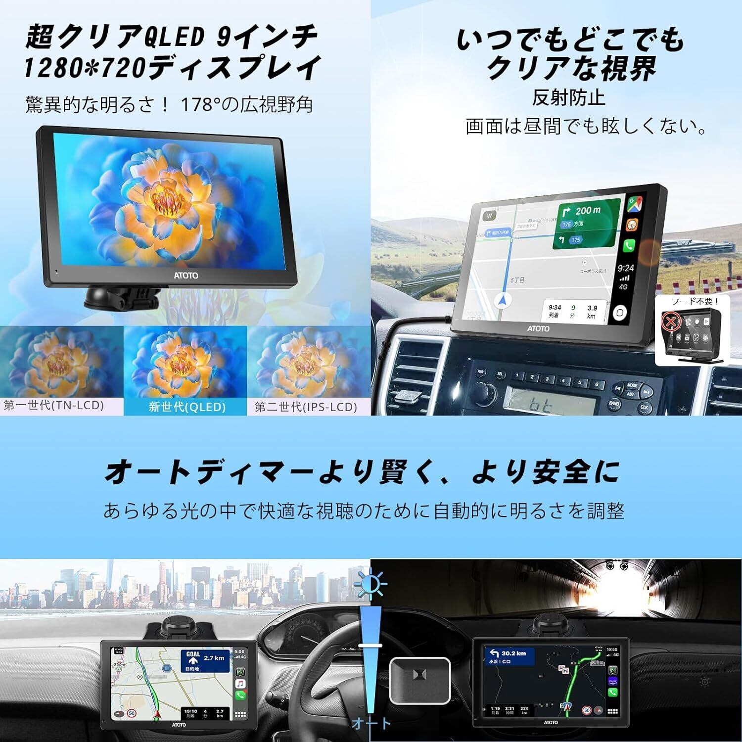 P909PR1X-Aポータブル9インチ+リモコンセット | ATOTO公式プロ代理店