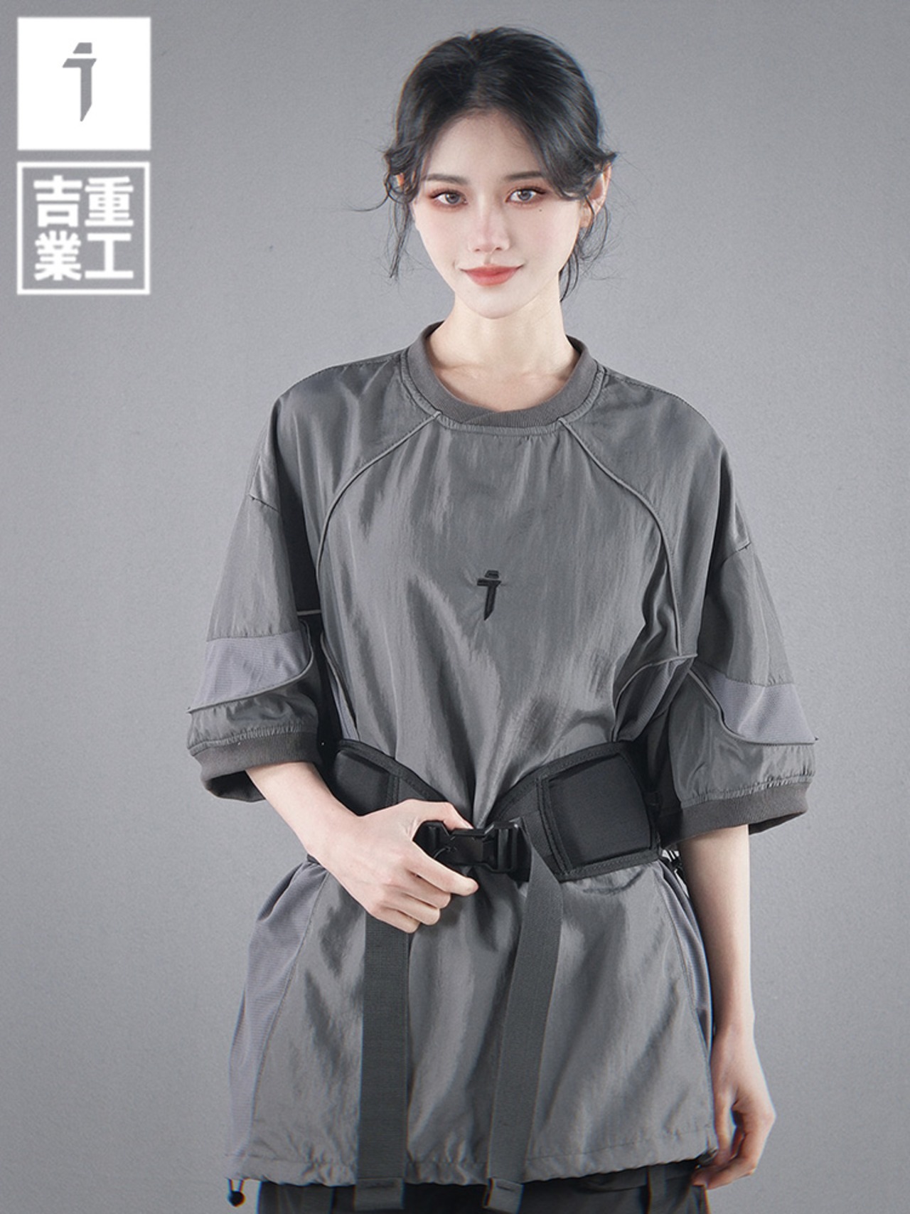 JIYEIND 25SS リフレクト パイピング Tシャツ