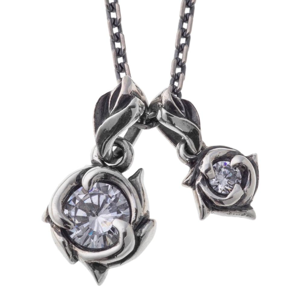 ツインフローラルペンダント ACP0327 Twin floral pendant シルバー