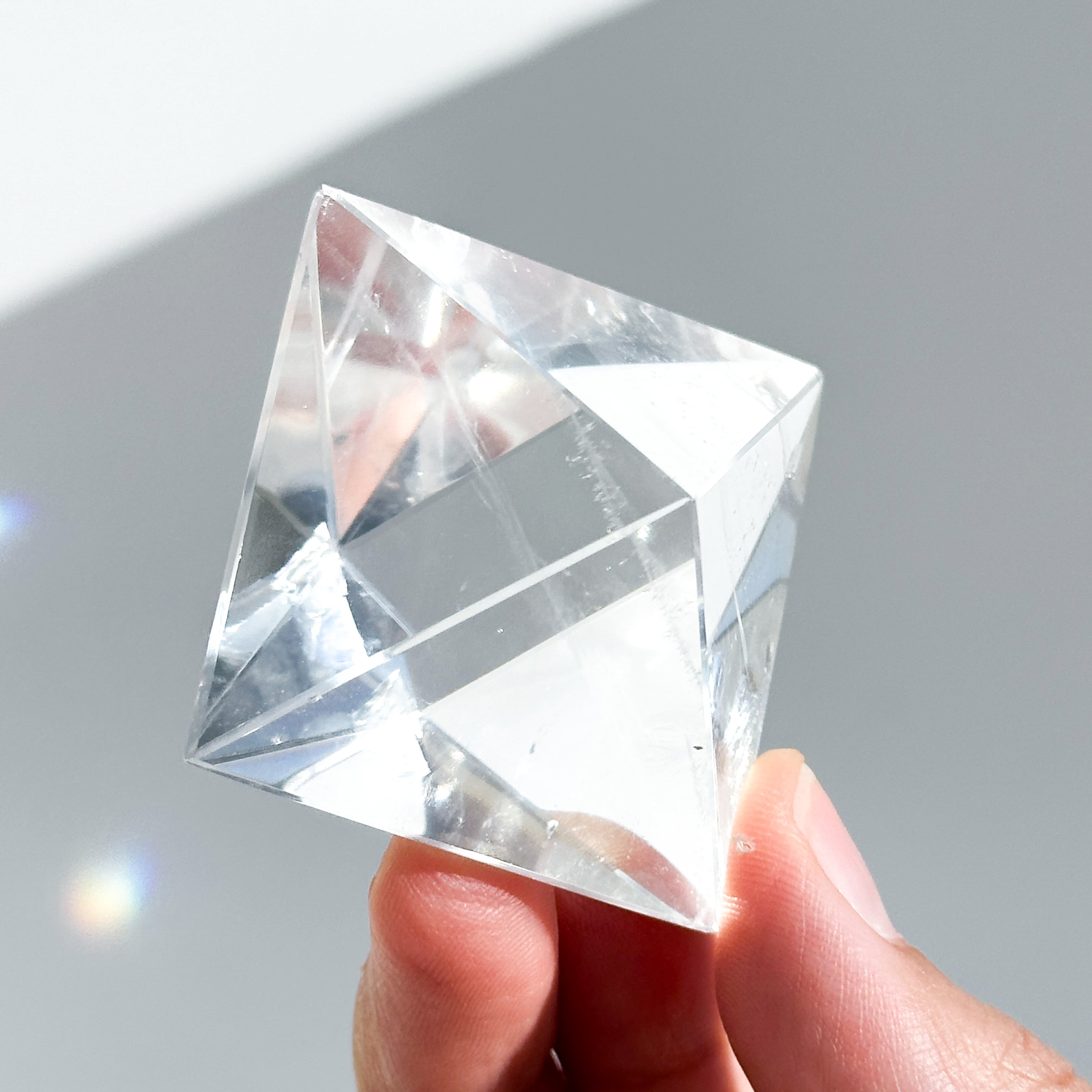 ミナスジェライス産クリアクォーツ 正八面体03◇ Clear Quartz octahedron ◇ 天然石・鉱物・パワーストーン