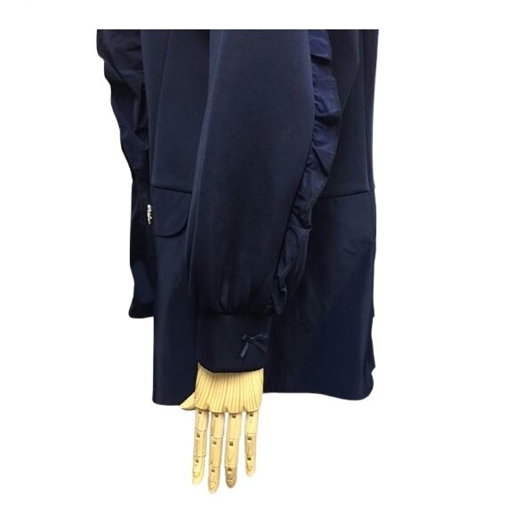 スーパービューティー☆42☆ 新品タグ付き異素材切り替えテーラードフリルコート アウトレットセール 50％OFF】スーパービューティー Super