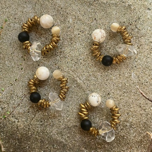 Owly.original ear cuff brass x crystal