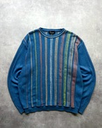 90s Tosani Multi Striped Jacquard Cotton Knit
