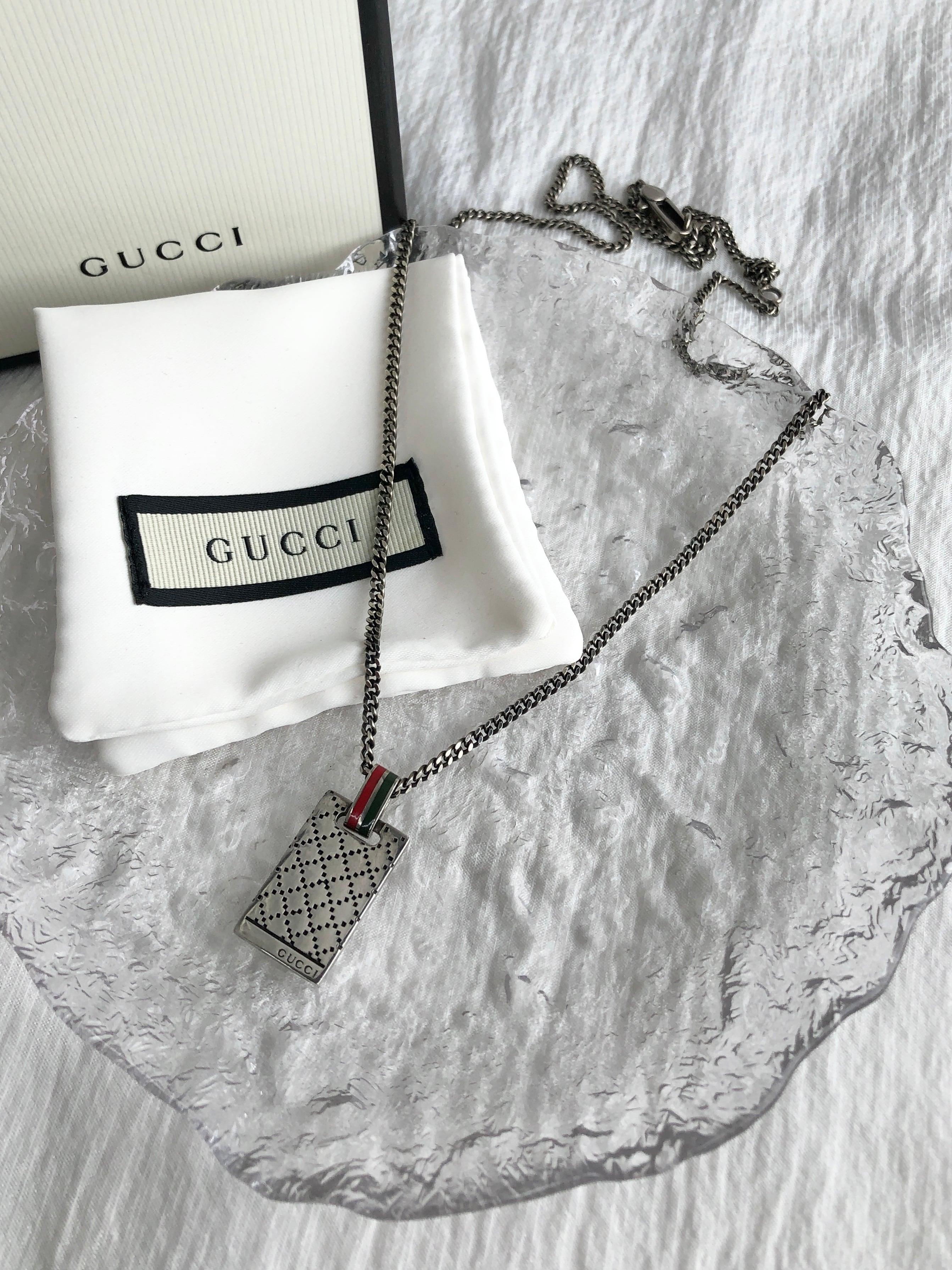 GUCCI グッチ ディアマンテ ネックレス シルバー スクエア vintage ヴィンテージ オールド vvpsmd