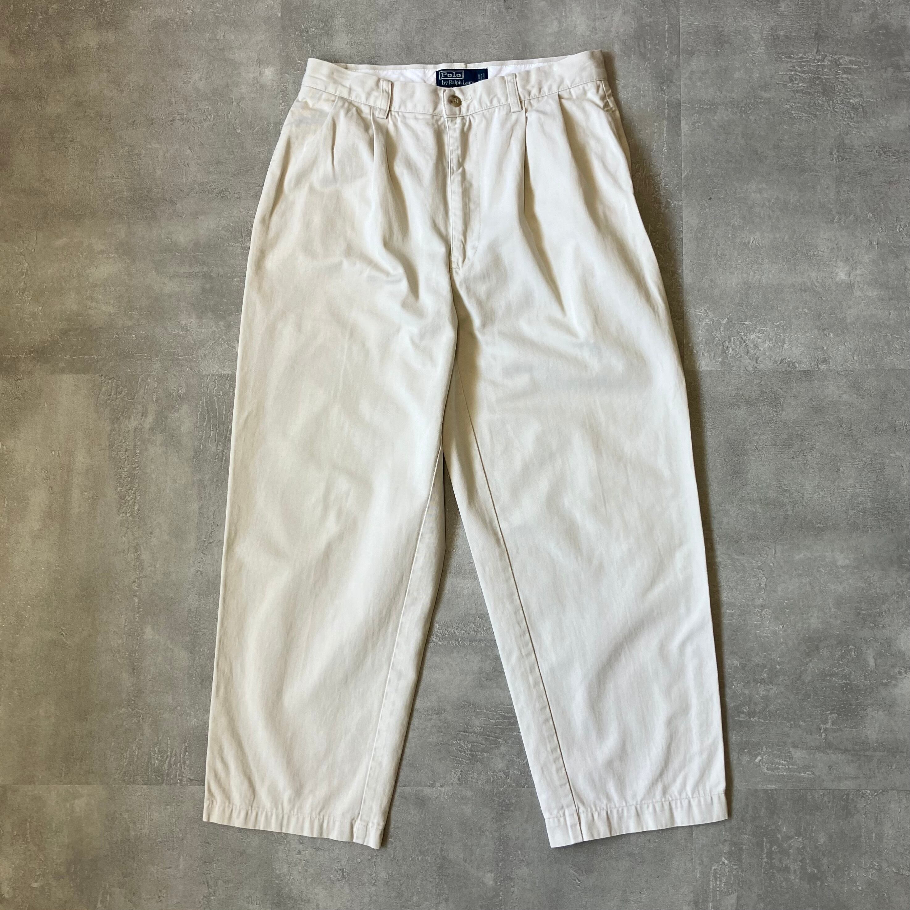 《実寸w29l25》POLO Ralph Lauren ポロラルフローレン チノパン ツータックチノ No.3477