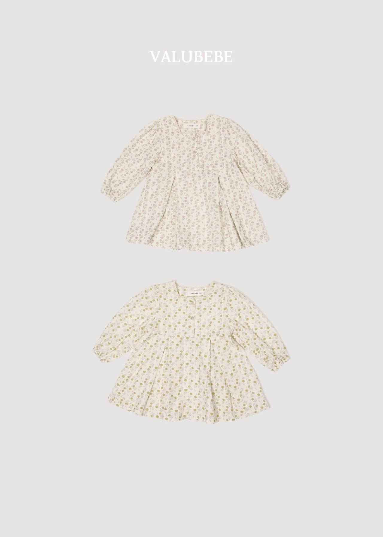 送料無料【予約】/ 花柄スクエアワンピース / valubebe