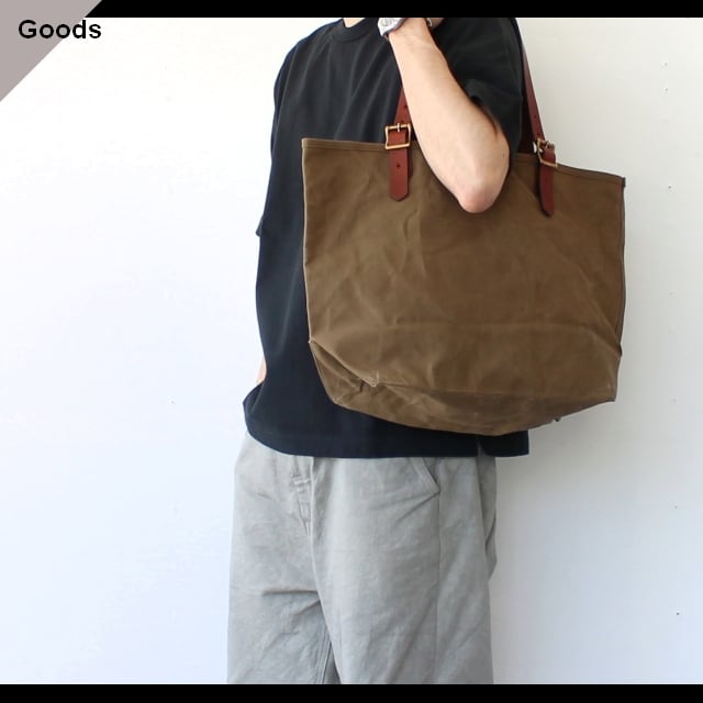 vasco CANVAS×LEATHER TRAVEL TOTE BAG VS-264 （Olive drab） | C