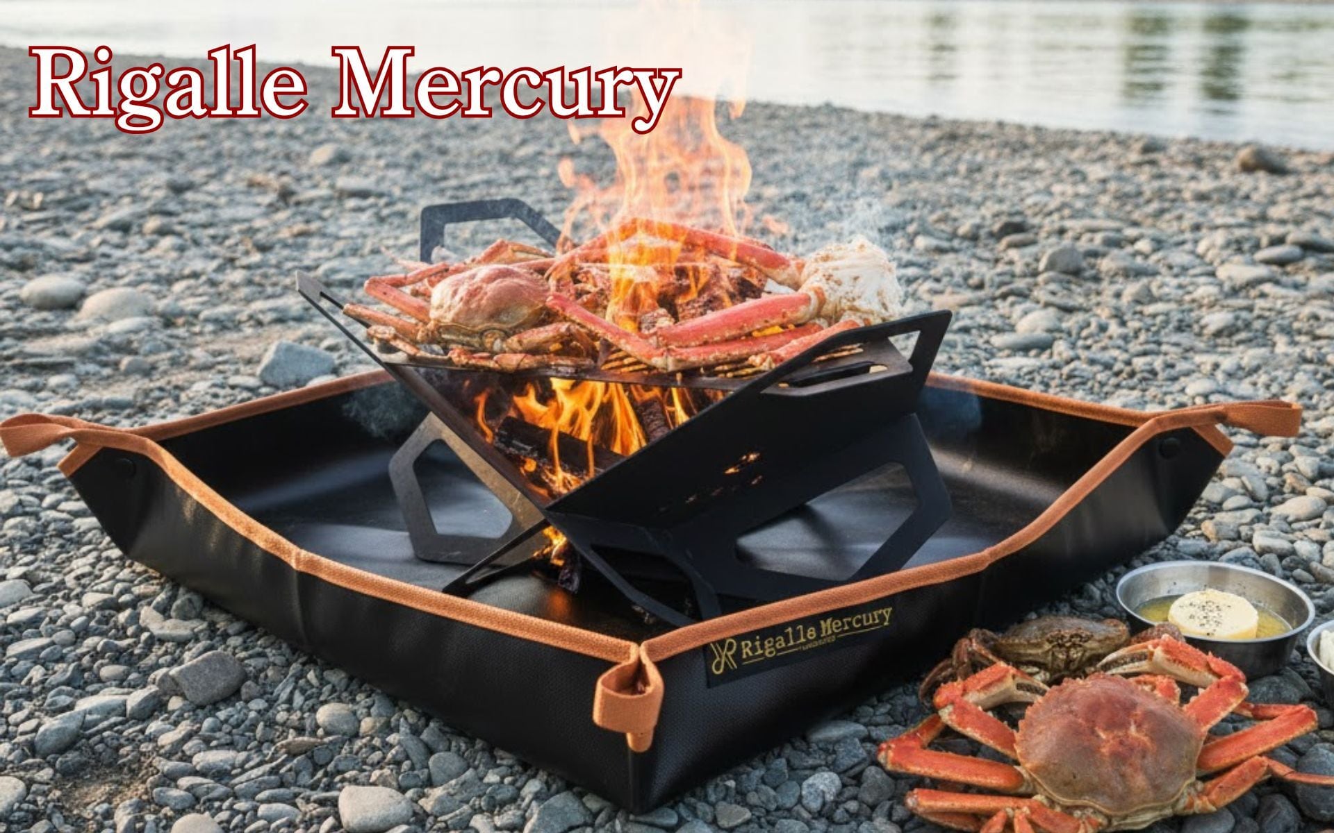 特価 新品 フレイムジーニー アメリカ限定 人気 焚火 キャンプ 新品販売/Rigalle Mercury 低くてかっこいいフォルム 焚き火台 ソロ