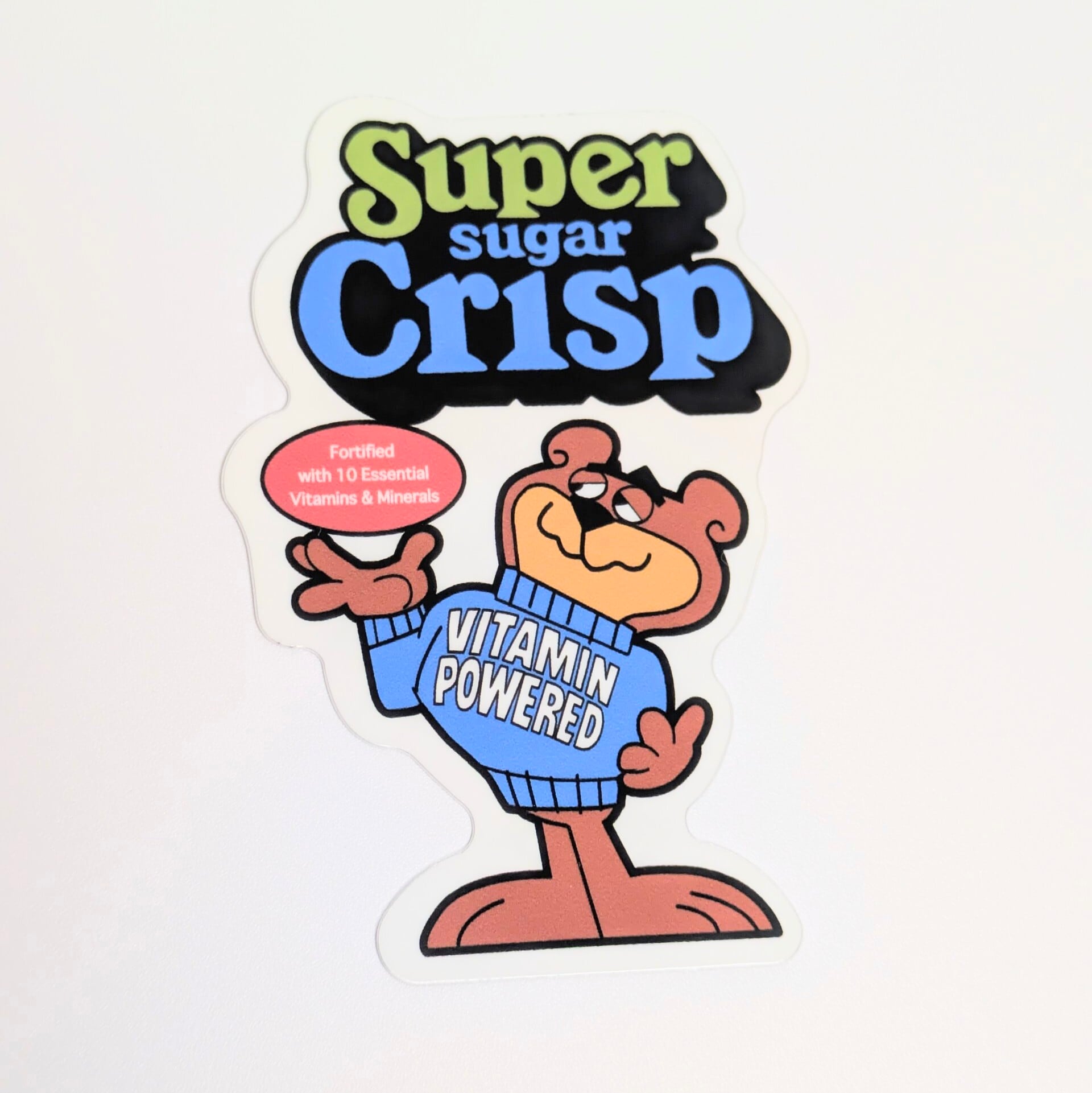 送料無料!【 Super Sugar Crisp / シュガーベア / シリアル 】American Company Characters STICKER / ステッカー〚アメリカン雑貨 アメトイ〛