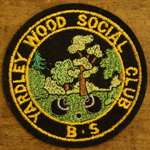 797G9 YARDLEY WOOD SOCIAL CLUB  ワッペン（糊なし） デッドストック  刺繍 リメイク素材 アンティーク ヴィンテージ