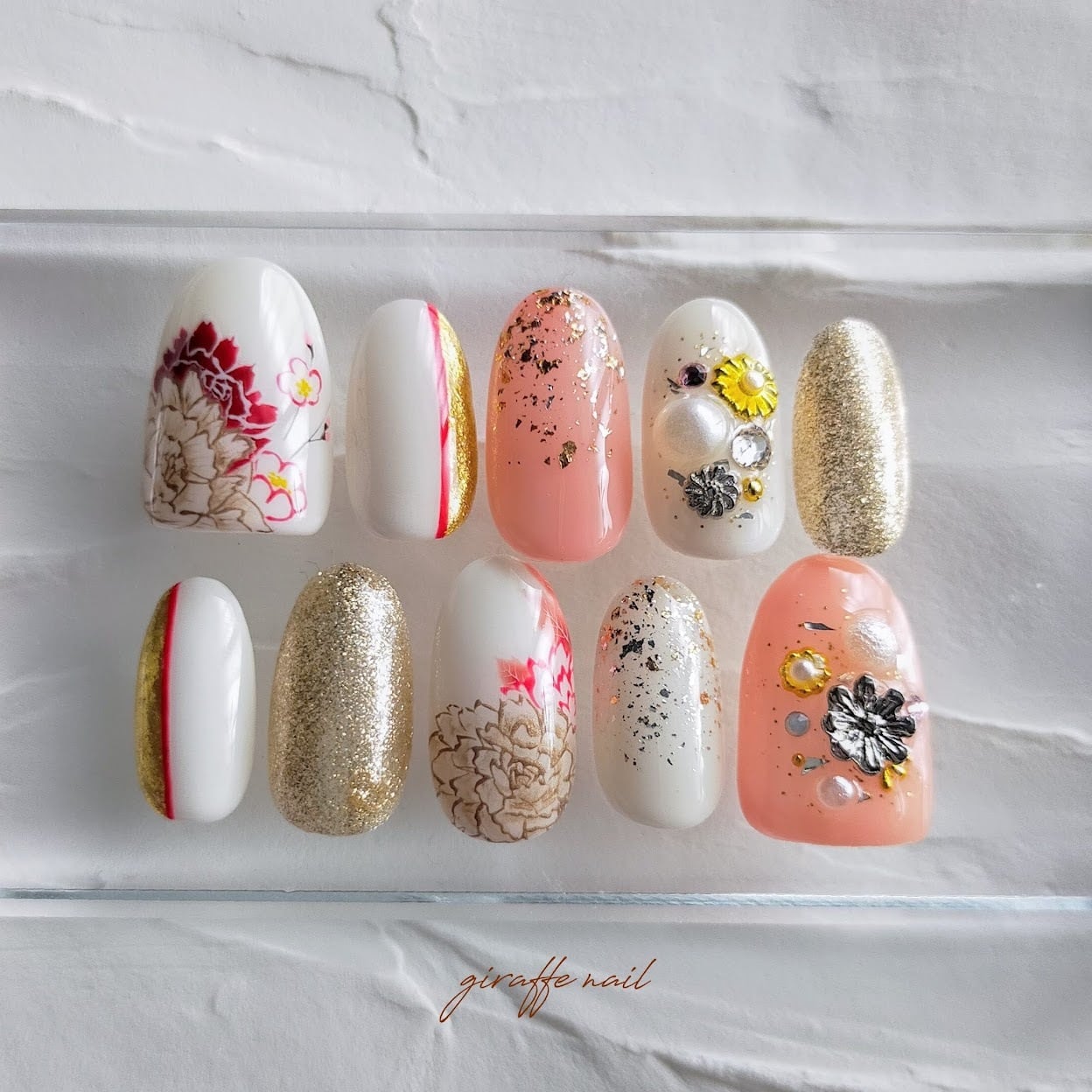 イラスト◎】成人式・前撮り・和柄ネイルチップ♡フルオーダー【3D