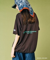 CL MADE メッセージプリントルーズＴシャツ (BLACK)　CQ-49013