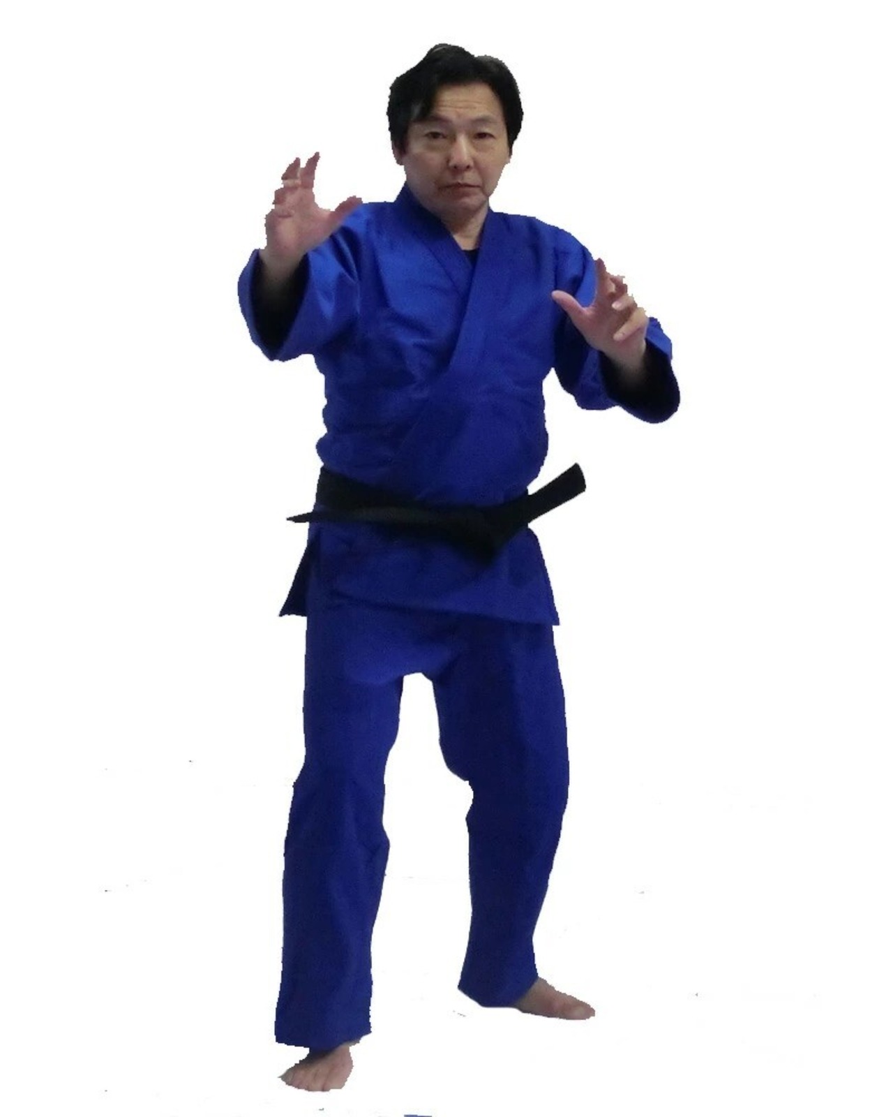 明将　オリジナル　ブルー柔道着　二重　（ネーム刺繍無料） - 1