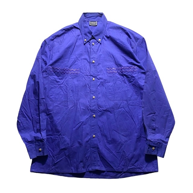 vintage VERSACE JEANS COUTURE royal blue color shirt