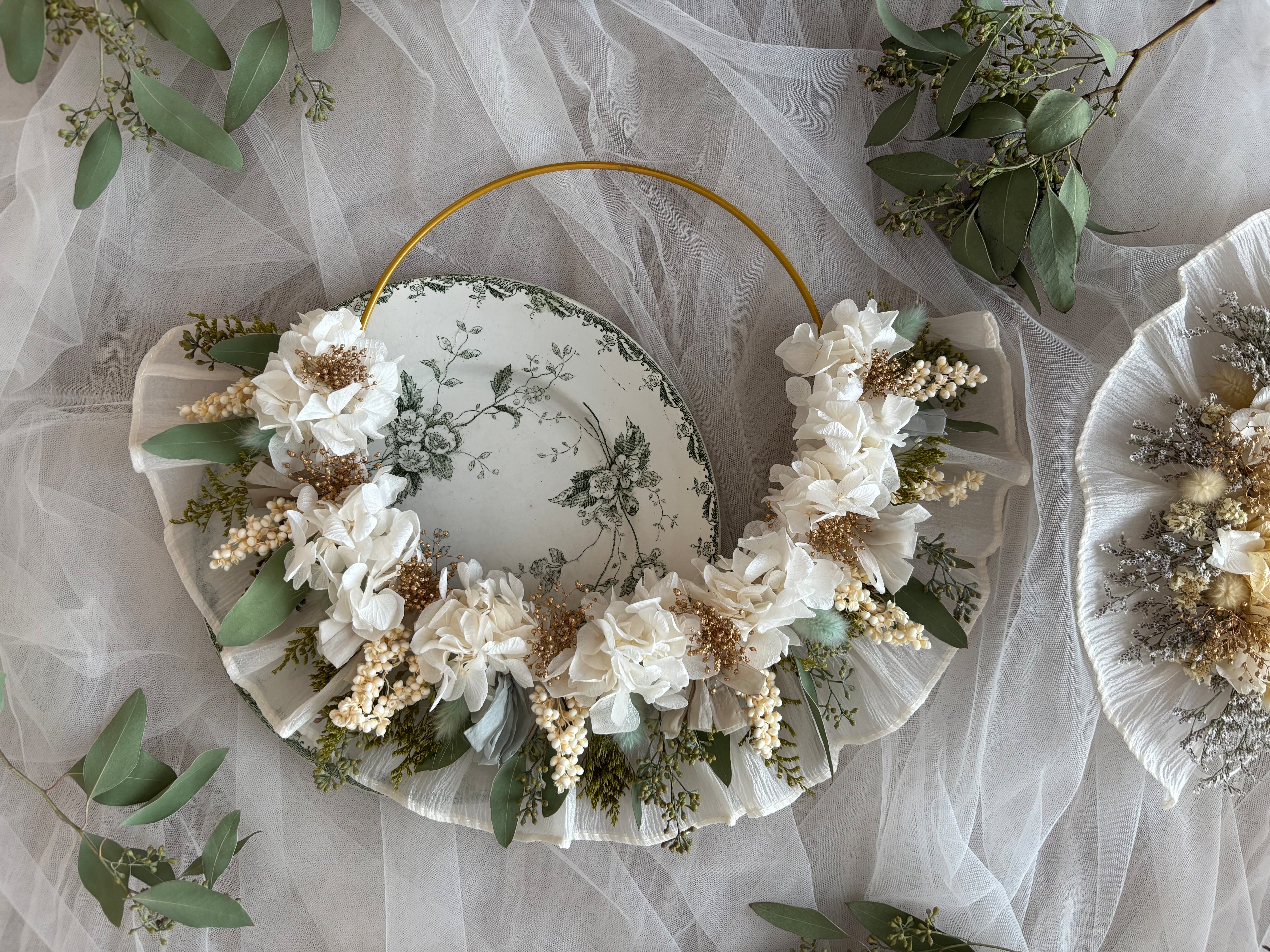 ユーカリとかすみ草のブーケ&スワッグ | cocosana dryflower and