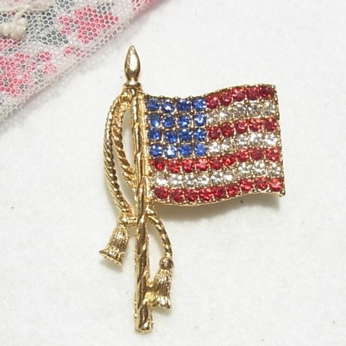 星条旗のブローチ　コスチュームジュエリーのセール通販  10563B