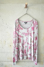 Lightweight botanical-print knit top