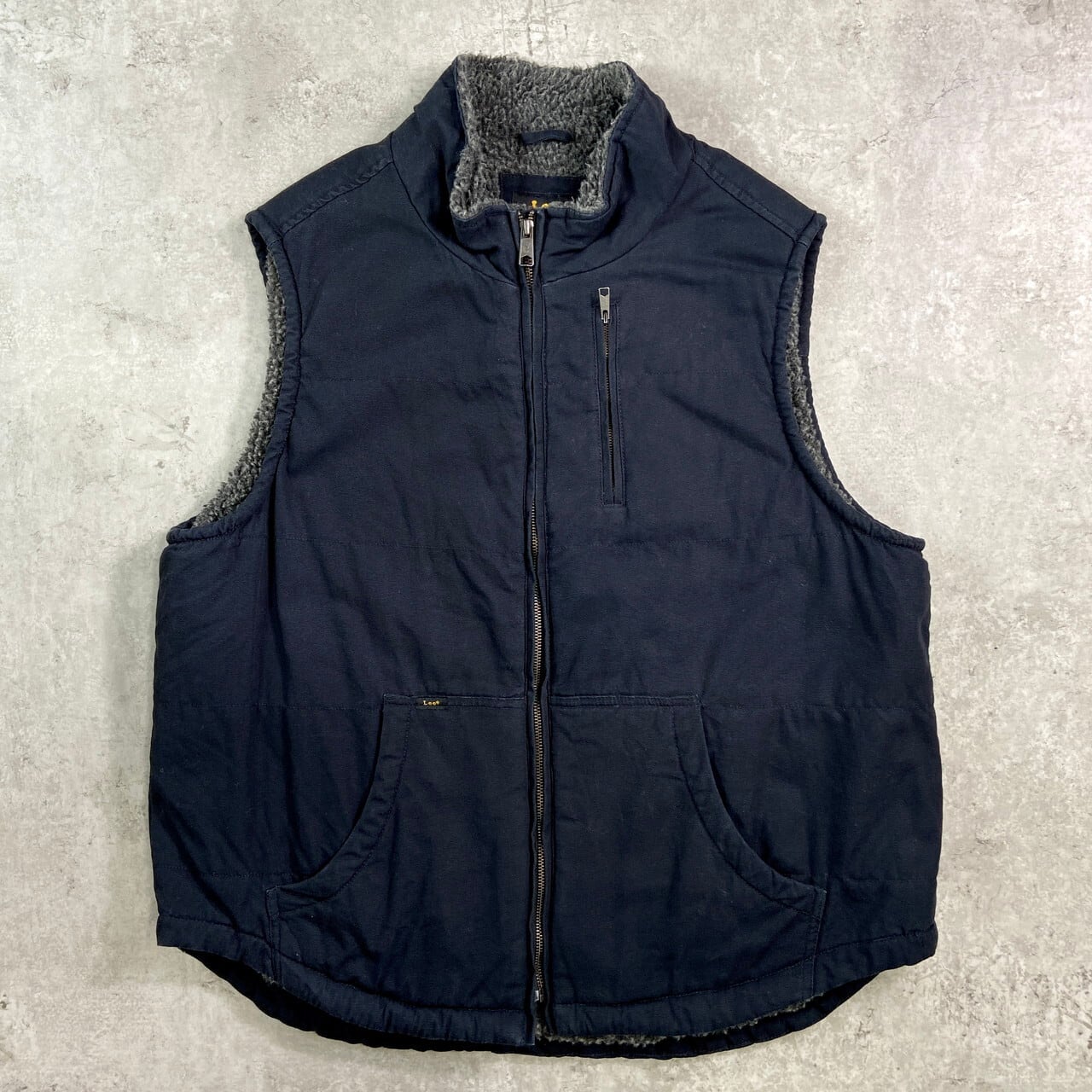 Lee リー 裏ボア ダックベスト メンズL 古着 ワークジャケット ボア