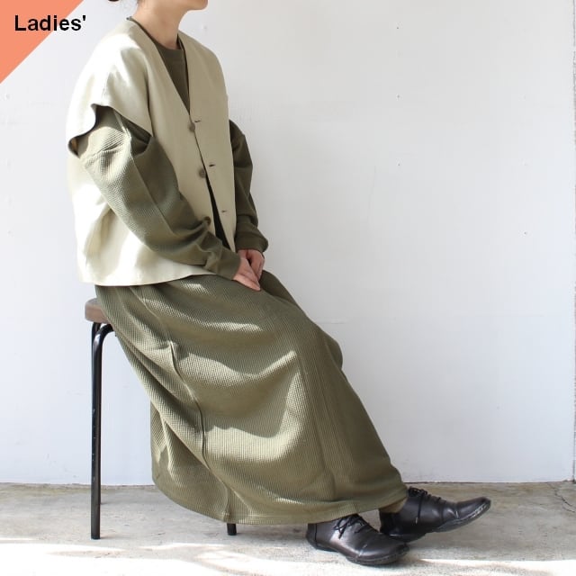 HAVERSACK リネンカルゼスリーブレスジャケット Linen kersey