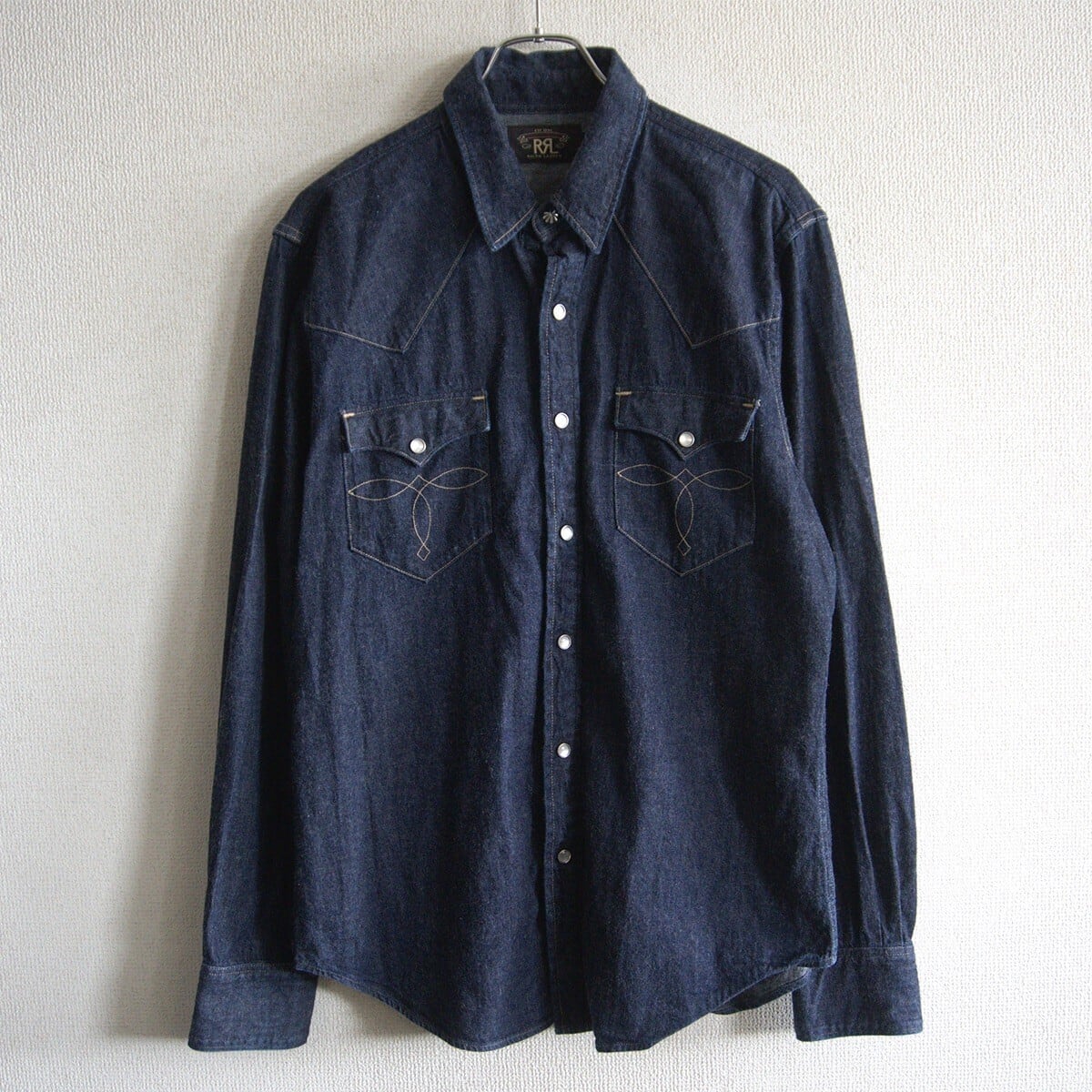 名作】RRL【WABASH STRIPE VEST】S インディゴ ウォバッシュ
