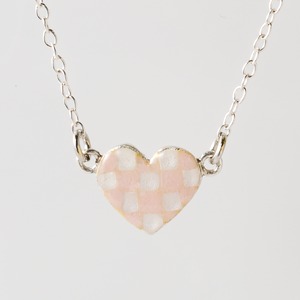 HEART pink & clear - necklace -