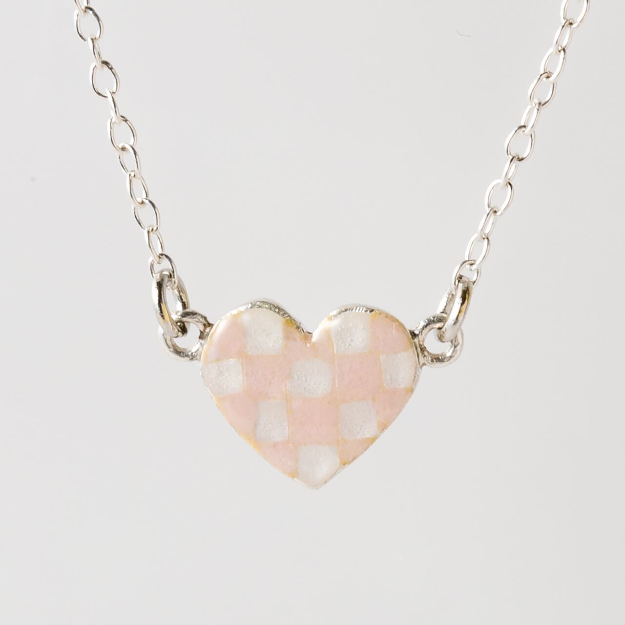 HEART pink & clear - necklace -