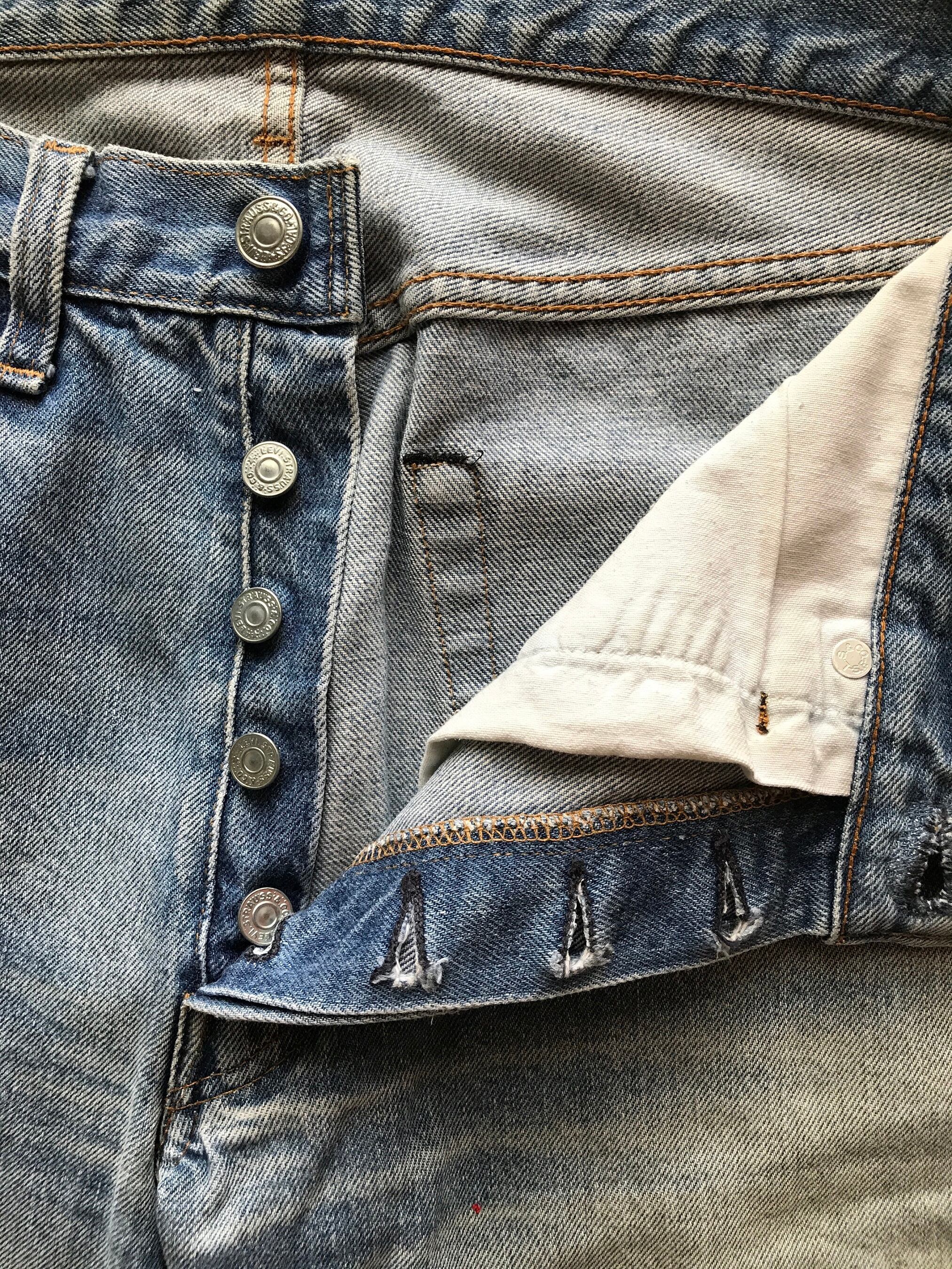 80's Levi's 501 USA リメイクデニムパンツ　赤耳
