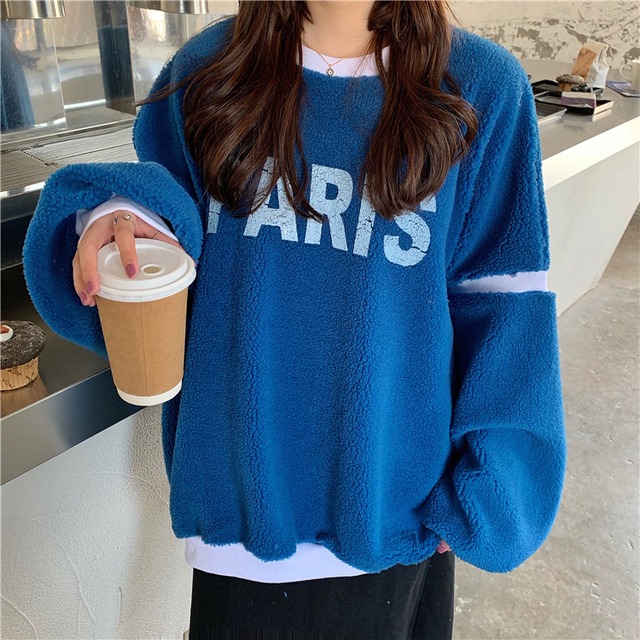 ボア トレーナー 韓国ファッション レディース ボアトップス ボリューム袖 もこもこ ビッグシルエット オーバーサイズ ストリート Dtc レディースファッション通販 Mask エムエーエスケー 大人可愛い韓国ファッション