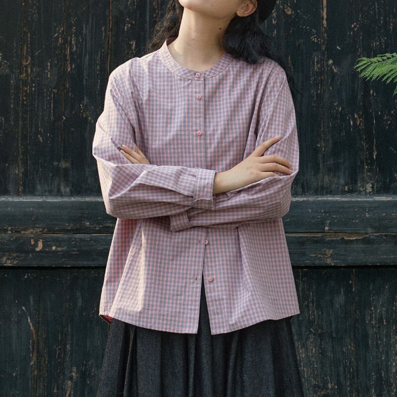 ギンガムチェックナチュラルシャツ M2094