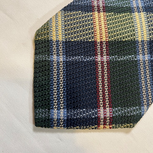 fairfax ネクタイ VINTAGE TIE チェック 青系 緑系 n-864