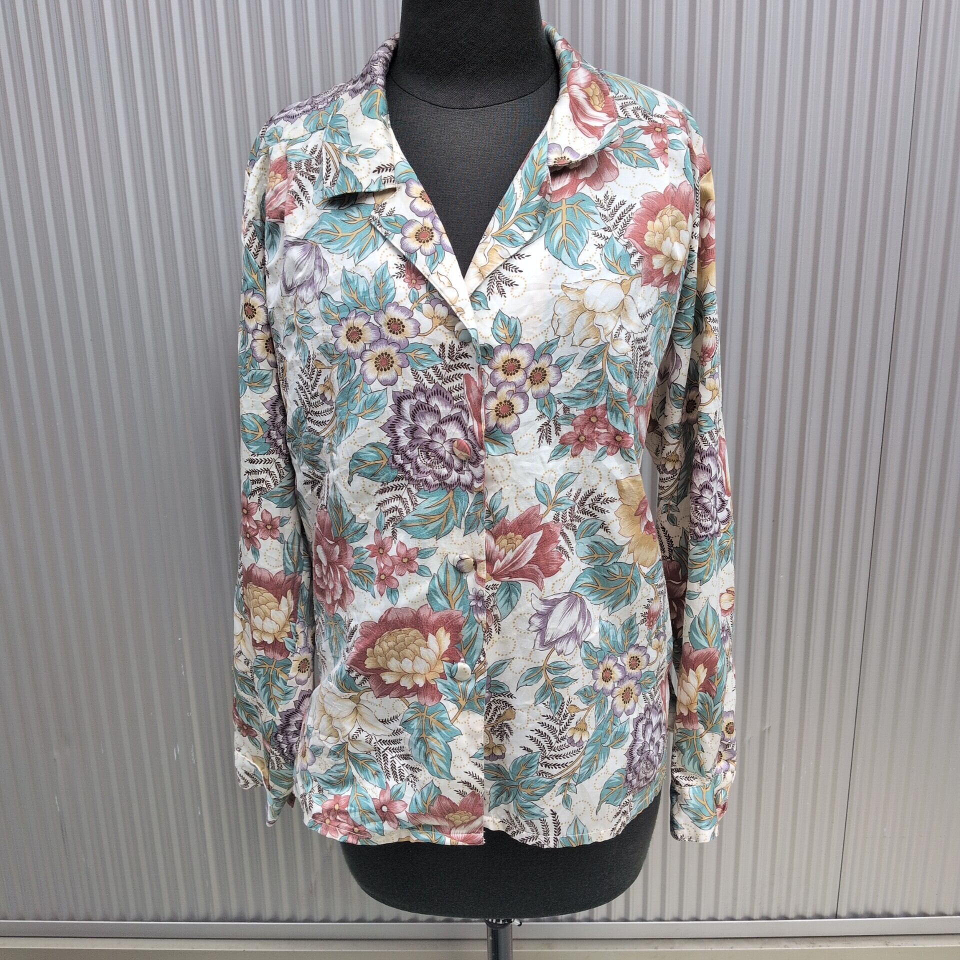 トップス 【美品】 GIANFRANCO FERRE 長袖シルクブラウス 46 グレー
