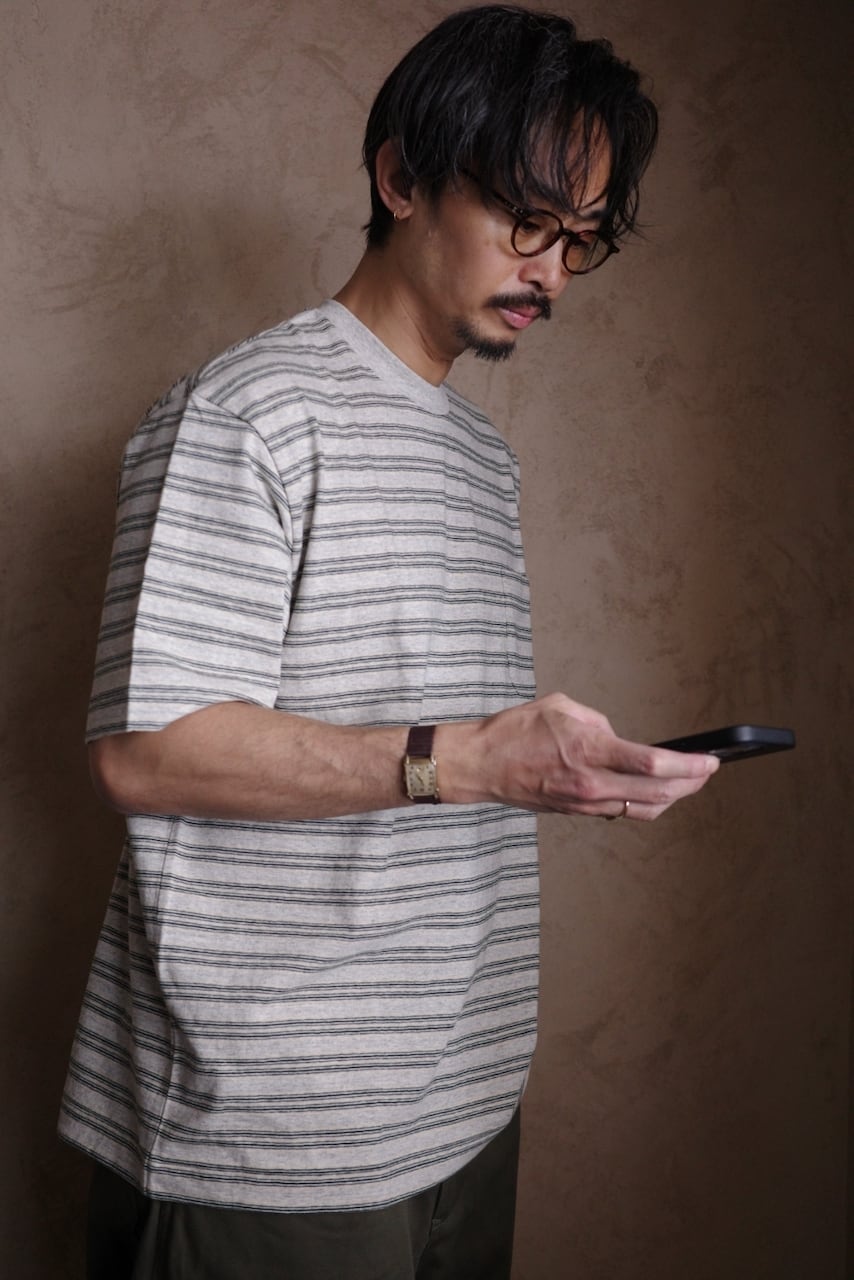 ENDS and MEANS / Horizontal Striped Tee | iremono