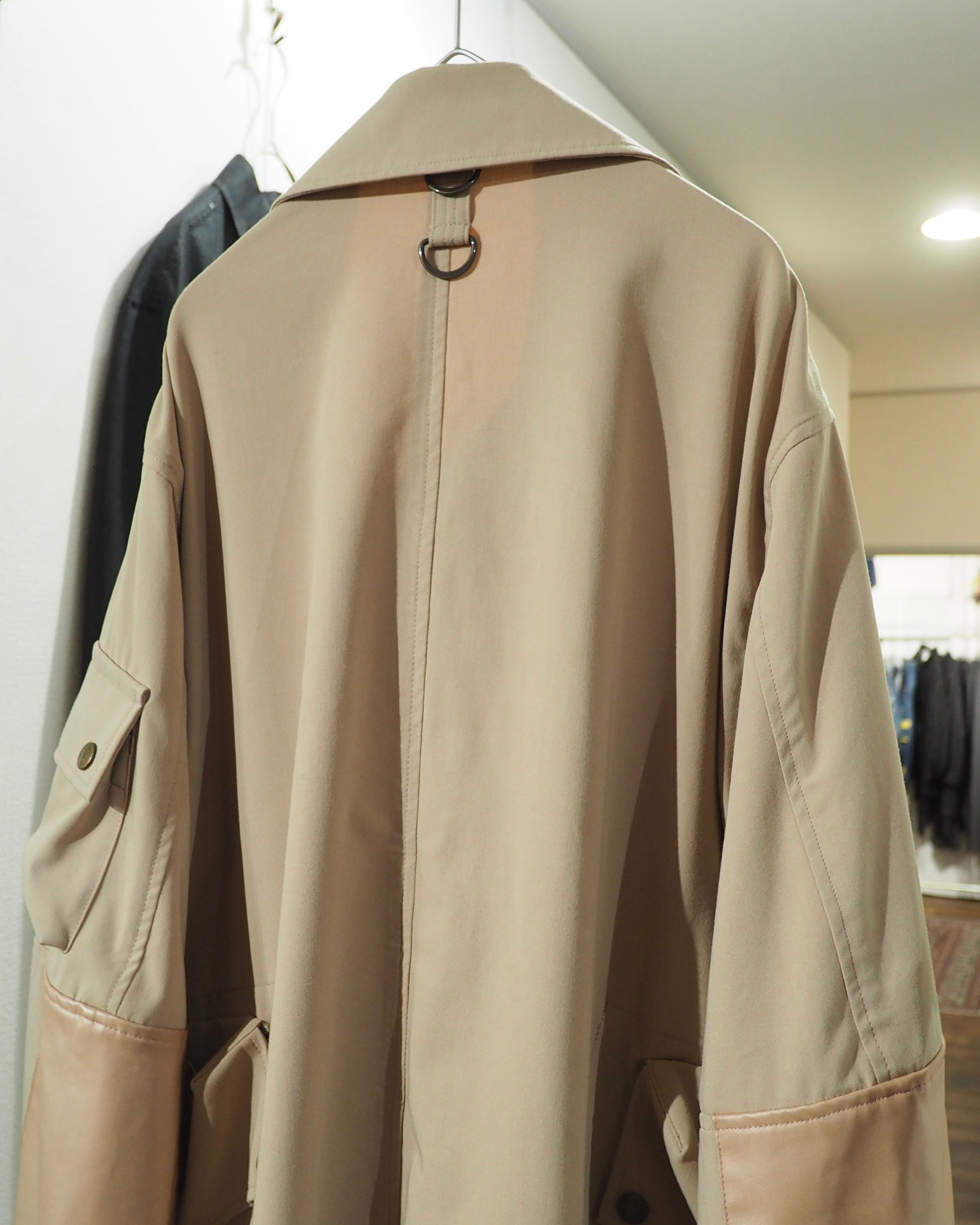 ” Iroquois ” Multi Pockets × Fake leather Panel Custom Military Jacket