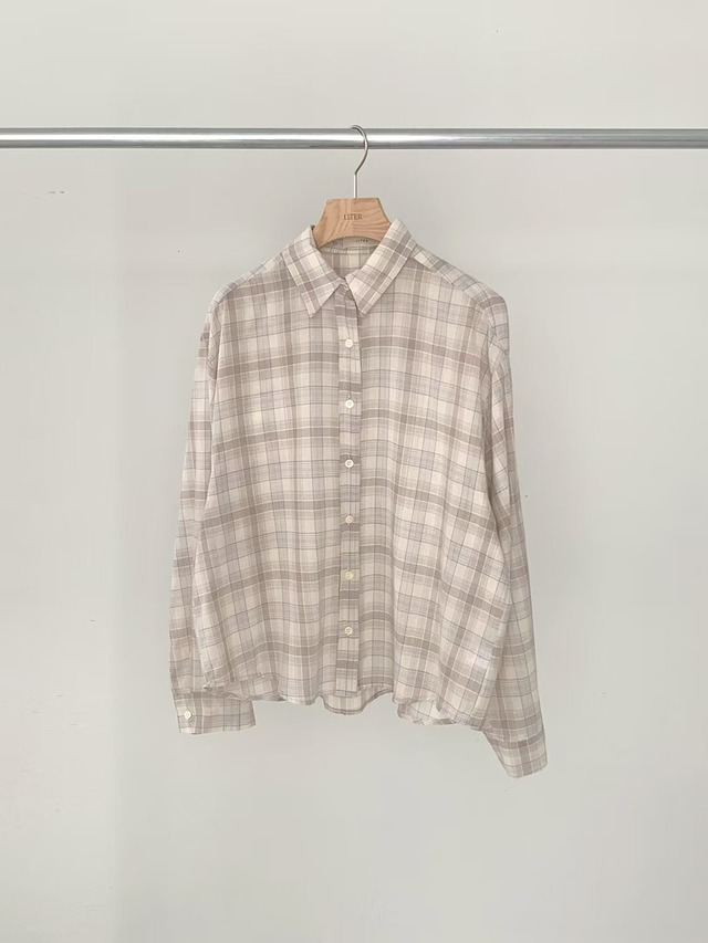 (即納) LITER / Bruni check shirt