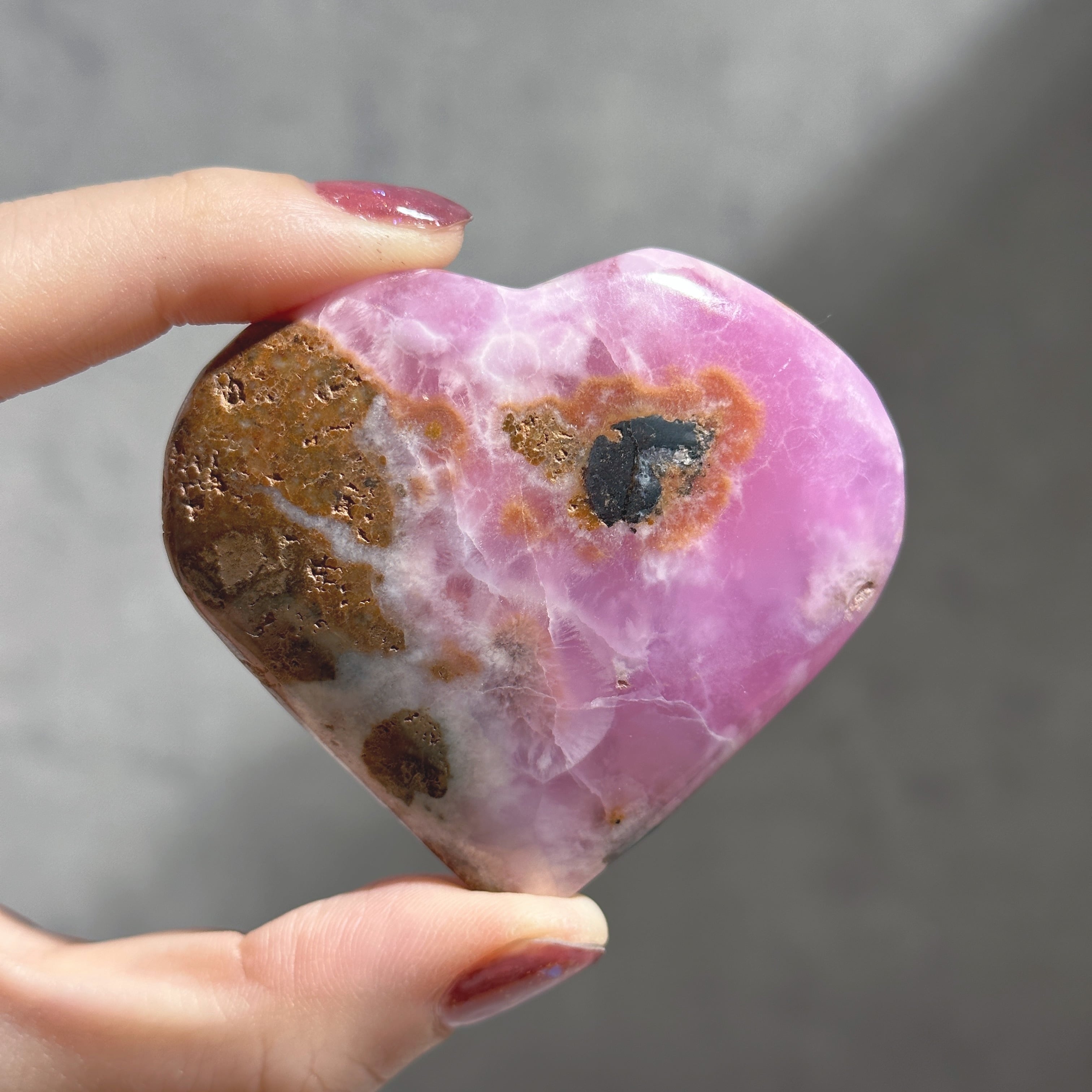 ピンクアラゴナイト ハート13♡Pink Aragonite♡天然石・鉱物 