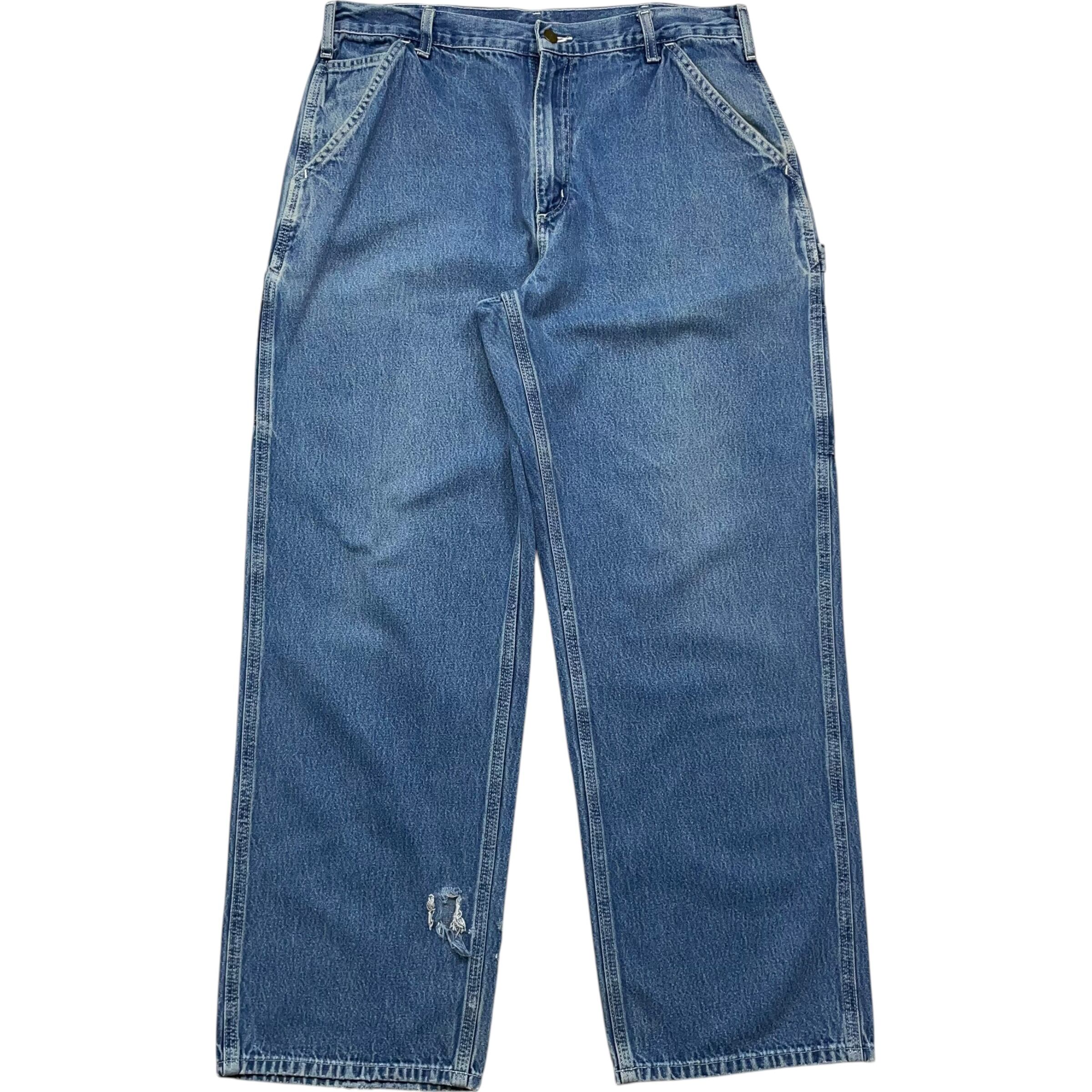 《実寸 W35L31》 Carhartt カーハート デニムパンツ ブルー no.5087